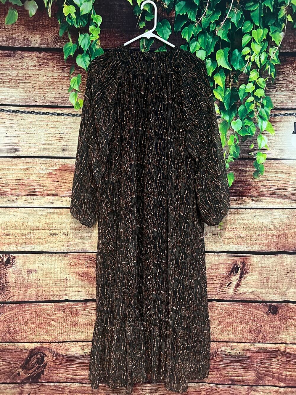 Aynaz Made in Turkey Shift Lined Long Sleeve Maxi Dress Christmas Holiday 14 XL